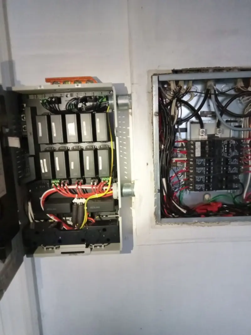 Electrical panel upgrade completed for Security Camera Wiring in Beachwood